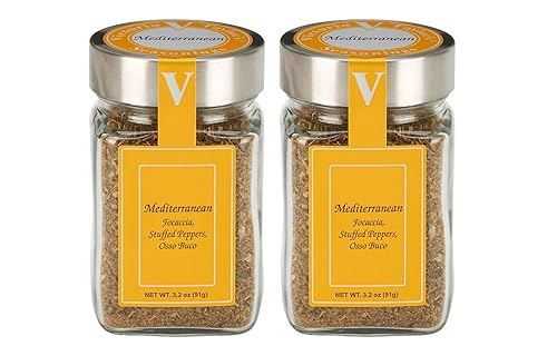 Mediterranean- Two 3.2 Oz. Jars -Add Flavor To Chicken Vegetables And Pasta.