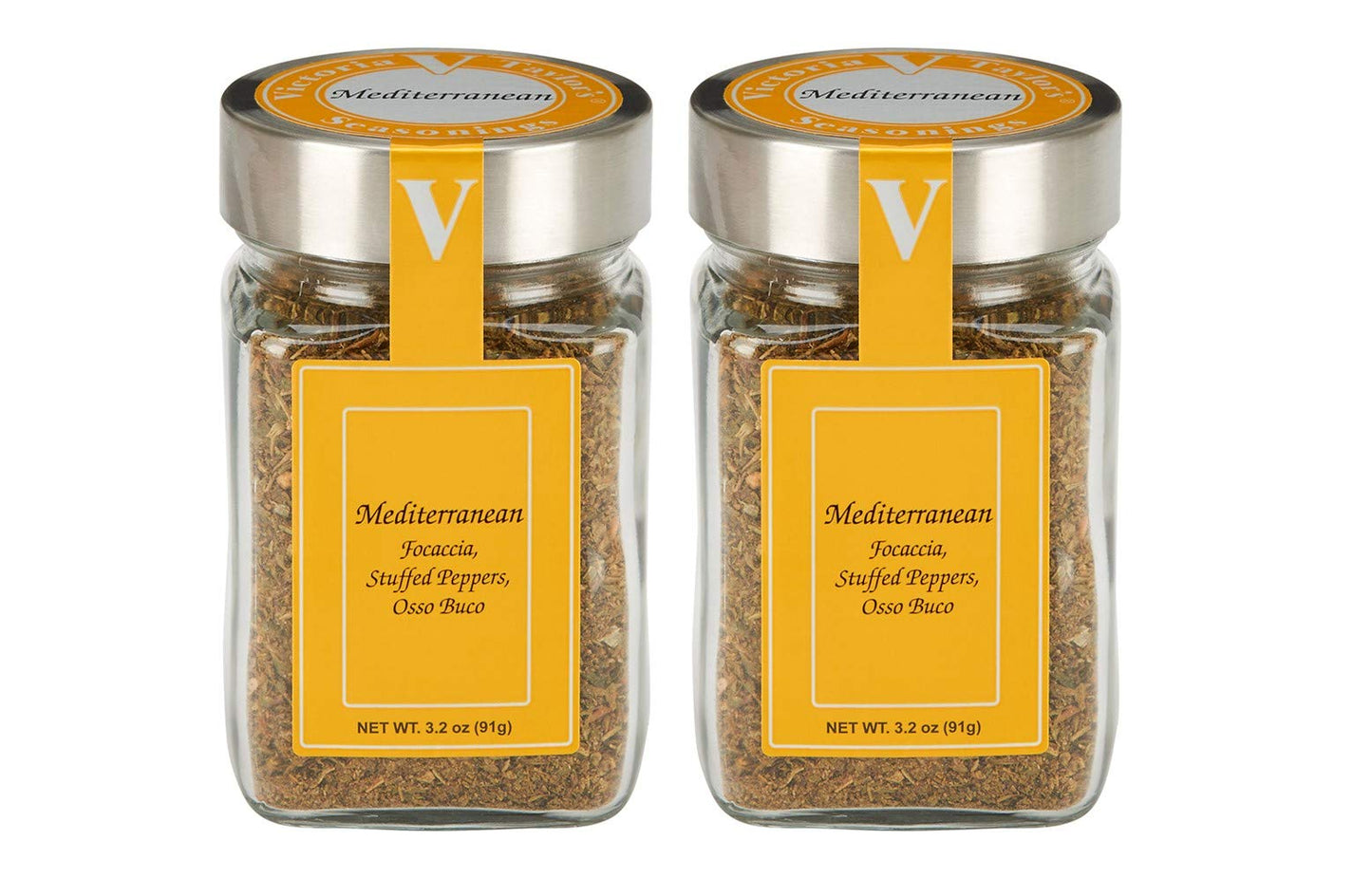 Mediterranean- Two 3.2 Oz. Jars -Add Flavor To Chicken Vegetables And Pasta.