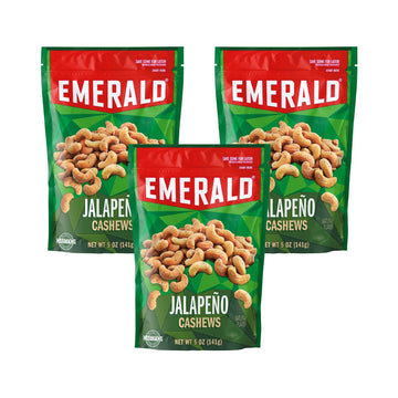 Emerald Jalapeno Cashews, 5 Oz Resealable Bag, Pack of 4, Model 1030093366