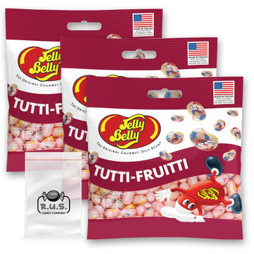 Jelly Belly Tutti Fruitti Jelly Beans- 3 Pack - 3.5 Oz Each, Lly Beans Bundle - Bursting With Tropical Flavors! Perfect Candy Mi