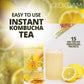 Kkokdam Kombucha Tea - Grapefruit & Hibiscus Korean Tea - Kombucha Drinks Probiotic Support, Low Calorie, Sugar Free Drink Pack