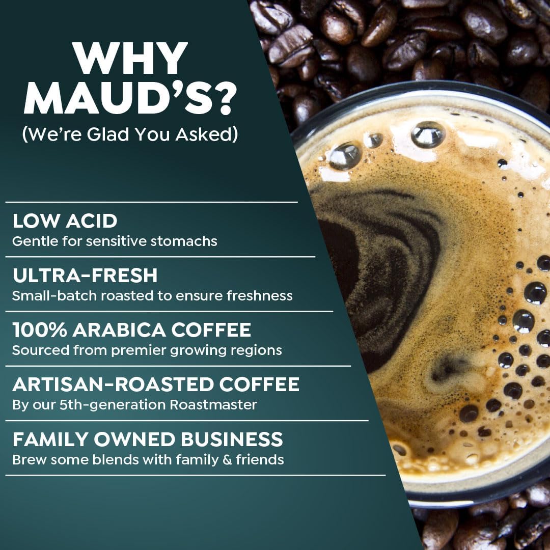 Mauds Kona Coffee Pods  50ct  Medium Roast Coffee in Recyclable Single Serve Pods - 100% Arabica Coffee  Compatible with Keurig K Cups Maker