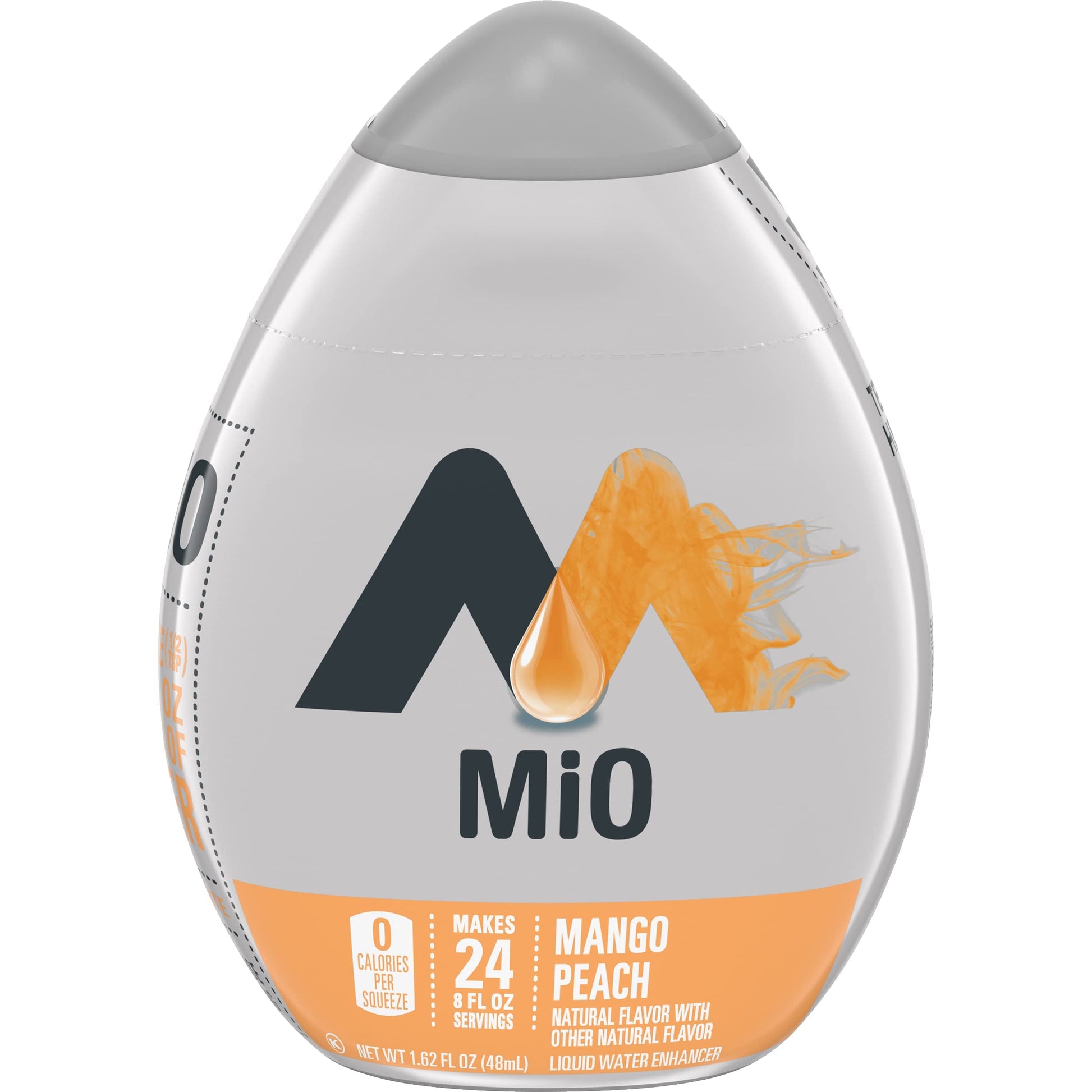 Mio Liquid Water Enhancer - Makes 24 Servings + Vitamins, 1.62 Oz Each, (Mango Peach, Pack Of 2)