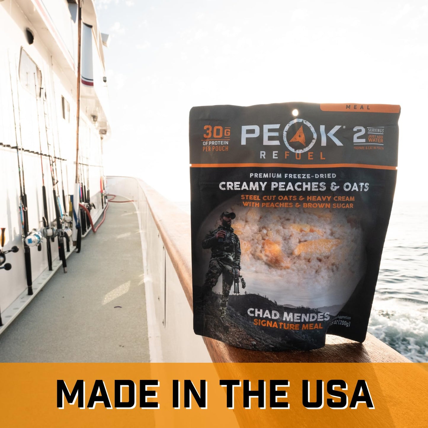 Peak Refuel Creamy Peaches And Oats | Chad Mendes Signature Meal | Premium Freeze-Dried Variety Meals | Hunting, Survival, Campi