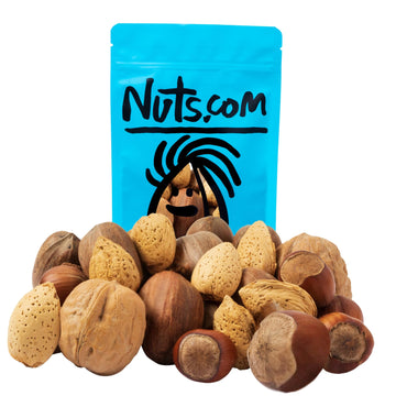 Nuts.com Mixed Nuts in Shell, No Brazil Nuts - 1 lb Bag, Natural, Includes Walnuts, Hazelnuts, Pecans, Almonds - Healthy Snack S