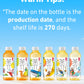 Tea Pi Iced Tea - Jasmine Green Tea, Grapefruit Sweet Iced Fruit Tea Bottles, Real Juice, -16.9 Fl Oz, 500Ml, 15 Pack
