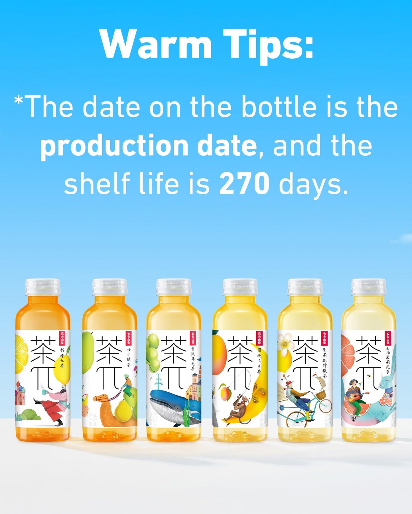 Tea Pi Iced Tea - Black Tea, Lemon Sweet Iced Fruit Tea Bottles, Real Juice, -16.9 Fl Oz, 500Ml, 15 Pack