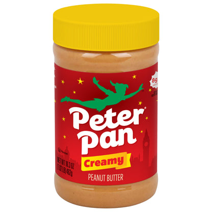 Peter Pan Creamy Peanut Butter, Made with Roasted Peanuts, Great for Peanut Butter and Jelly Sandwiches and Peanut Butter Snacks