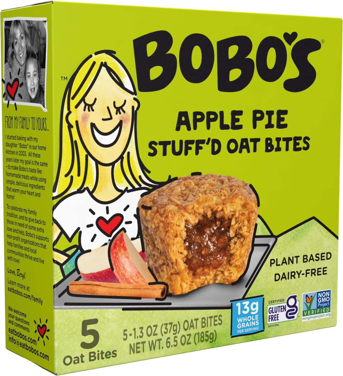 Bobos Fruit Bite Variety Pack - Apple Pie & Lemon Poppyseed - 30 Bites Total - Medium Size