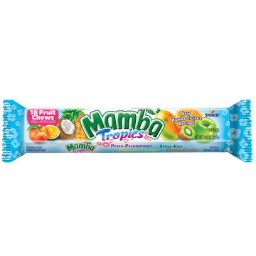 Mamba Tropics Fruit Chews Candy, 18 Pieces (Pack Of 24)