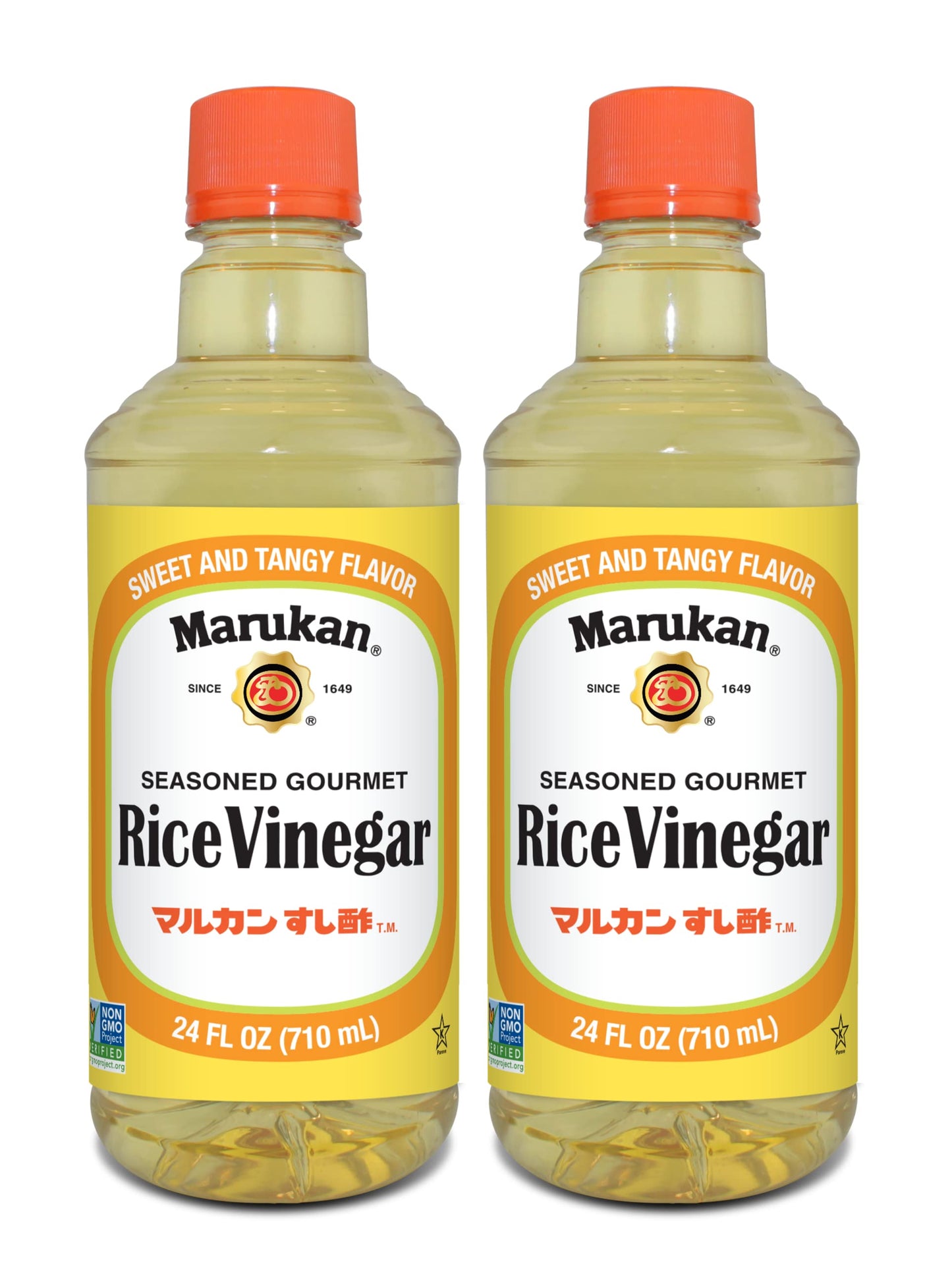 Marukan Seasoned Gourmet Rice Vinegar, 24 Fl Oz PET Bottle, Pack of 2