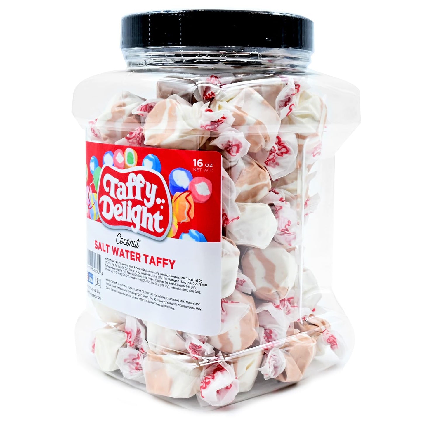 Taffy Delight Salt Water Taffy (16Oz, Coconut)