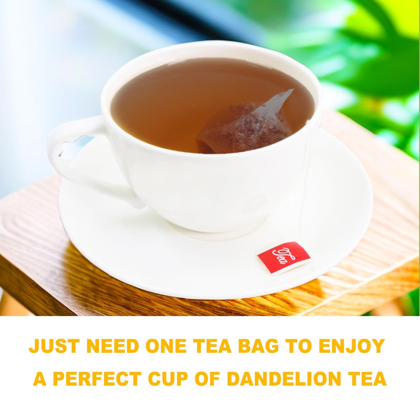 TEARELAE Dandelion Root Tea Bags - Caffeine Free, 120 Count, Premium Roasted, Nutty Aroma, Support Healthy Digestion