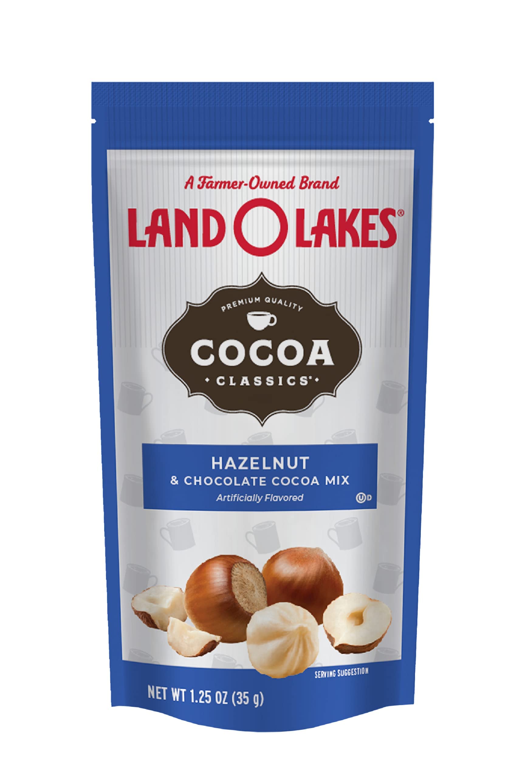 Land O Lakes Cocoa Classics, Hazelnut & Chocolate Hot Cocoa Mix, 1.25-Ounce Packets (Pack of 72)