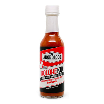 Adoboloco Hot Sauce Kolohekid Hawaiian Spicy Sauce 5Oz - Hot Ghost Pepper Chili Sauce - Featured On Hot Ones!