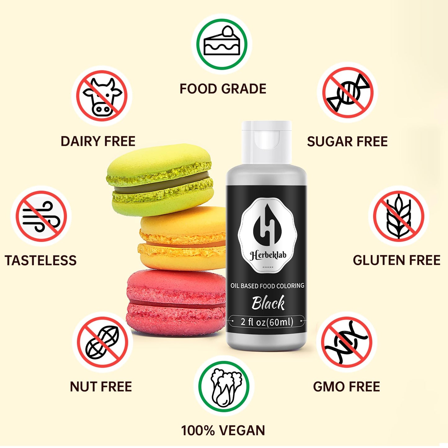 Black Oil Based Food Coloring For Chocolate 2 Fl Oz Professional Concentrated Black Oil Food Dye For Melting Chocolate Candy Mel