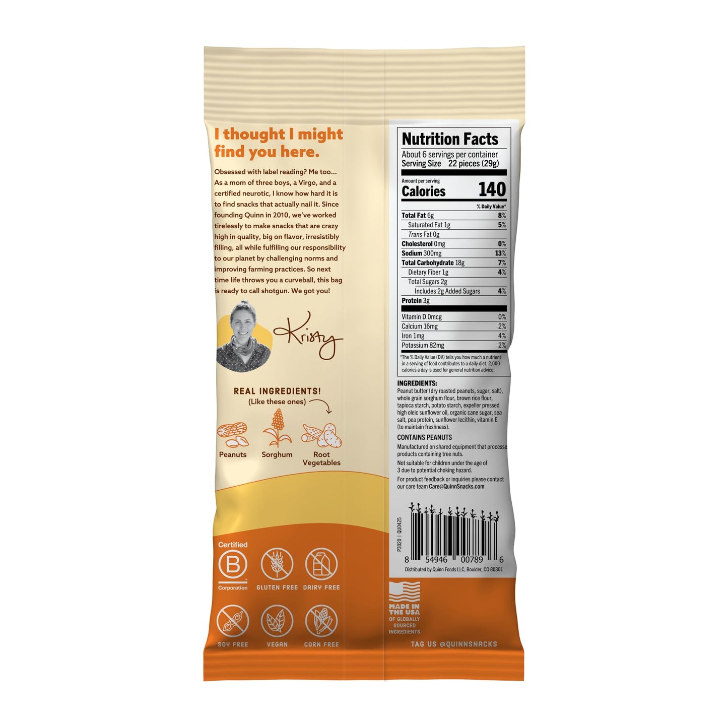 Quinn Mini Peanut Butter Filled Pretzel Nuggets - Gluten Free Mini Peanut Butter Filled Pretzels, Pb Pretzel Nugget Bites, Protein Snacks, Fun & Poppable - 6.3 Oz (Pack Of 1)