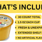 30 Count | Salad Dressing Dipping Sauce Portion Cups | Single Serve Packets (Honey Mustard)