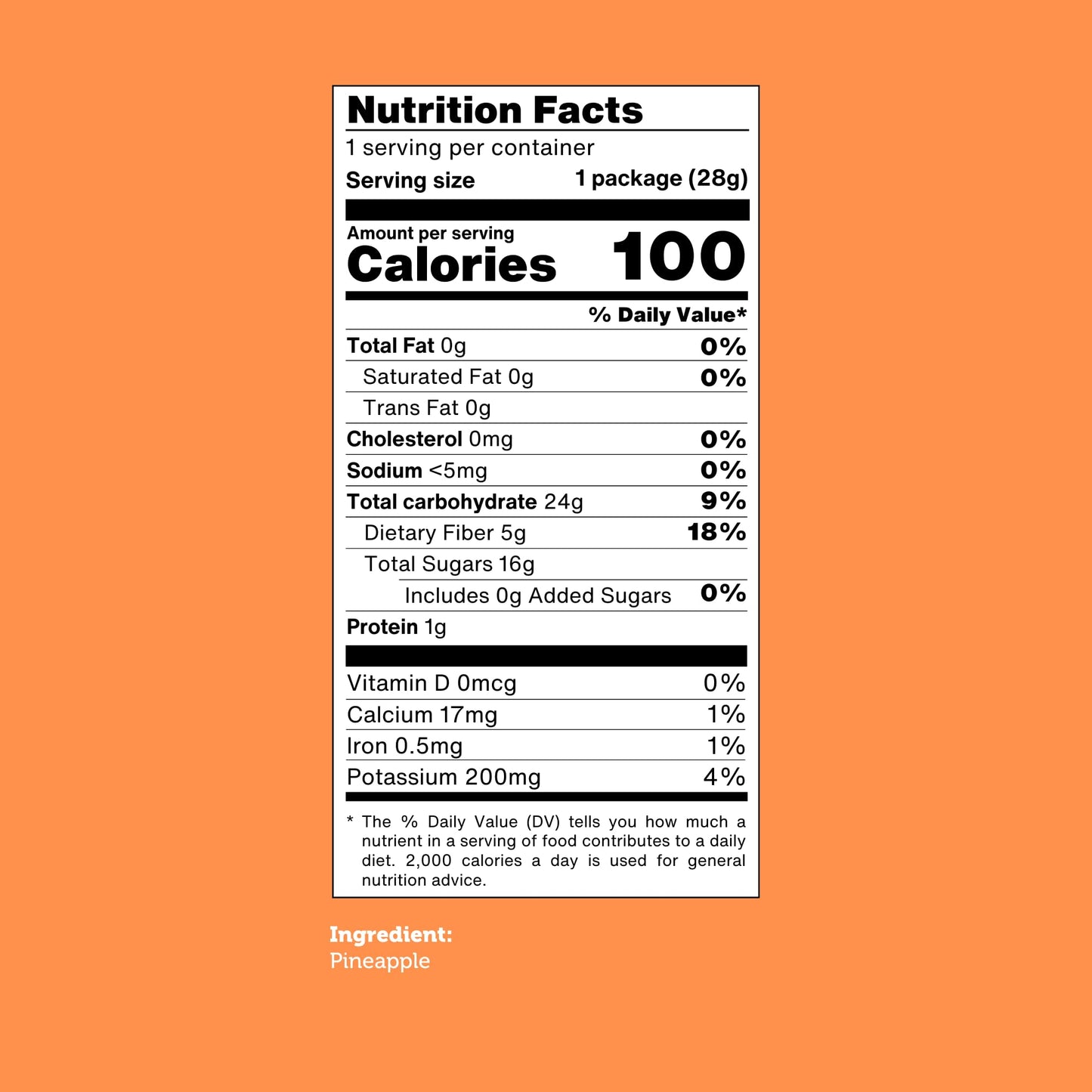 Good Chips Baked Crunchy Pineapple - Crispy, Oil Free, Healthy, Naturally Sweet Dried Fruit Snacks - 1 Oz - Pack Of 8