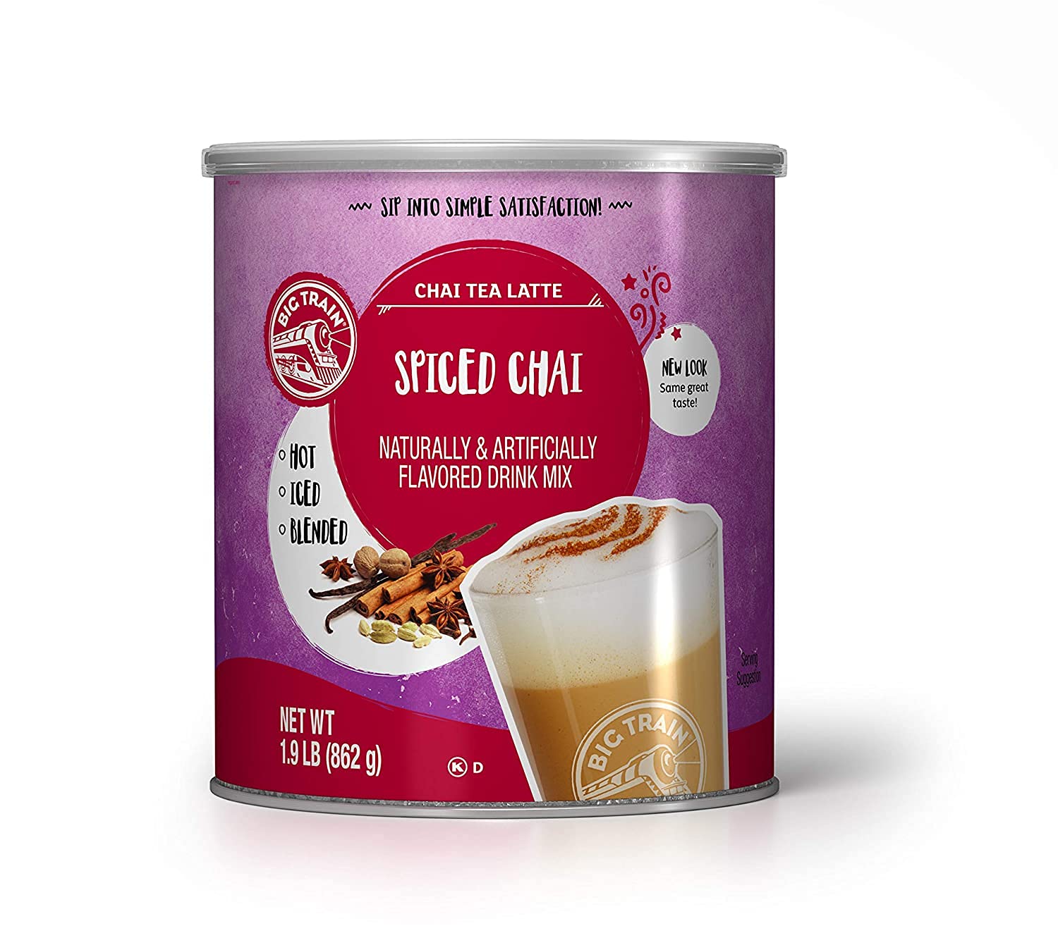 Big Train Spiced Chai Tea Latte Mix, 30.4 Ounce, Model 20627059, Pack of 1