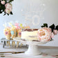 Lingteer Happy 50Th Birthday Silver Rhinestone Cake Topper - Cheers To 50Th Birthday Fifty Years Old Anniversary Party Cake Cent