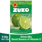 Zuko Lime Instant Powder Drink | Family Pack | No Sugar Needed | Vitamin C | 14.1 Ounce (Pack of 2)
