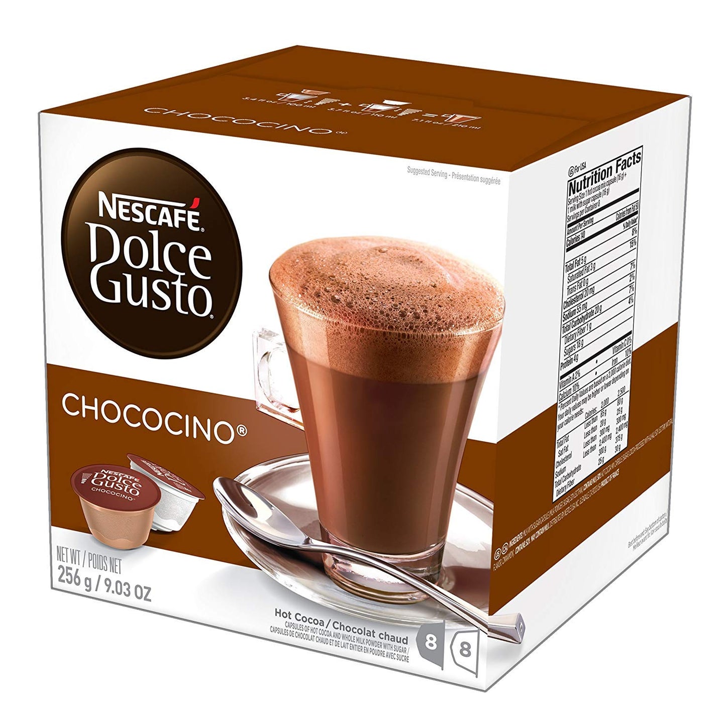NESCAFÉ Dolce Gusto Coffee Capsules Chococino 48 Pods, Makes 24 Cups, 16 Count (Pack of 3), Model 12120070