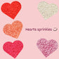 Confect Valentine Heart Sprinkles - Red, White & Pink Edible Sprinkle Mix | Pack Of 5 For Cake, Cupcake, Cookie & Dessert Decora
