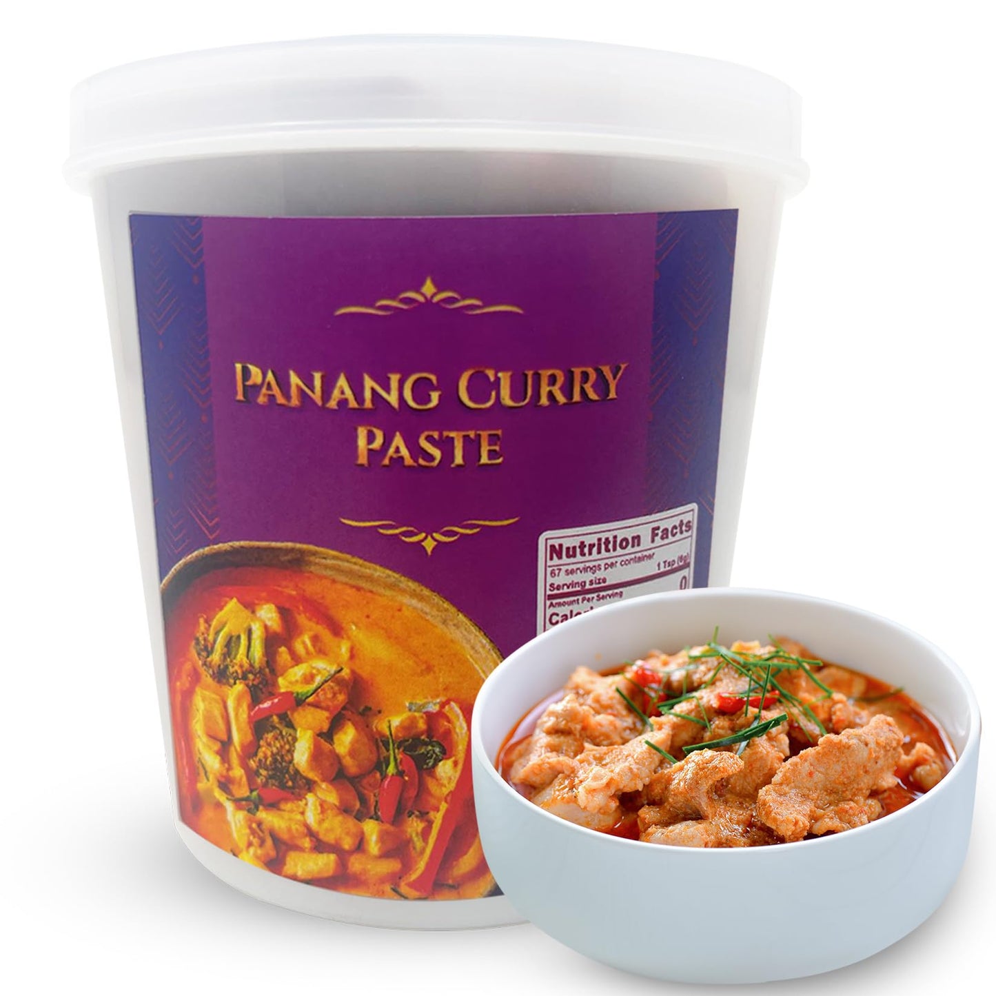 Fusion Select Panang Curry Paste - Seasoning Spice Blend for Asian Food, Middle Eastern & Indian Cuisine - Dressing & Condiment 