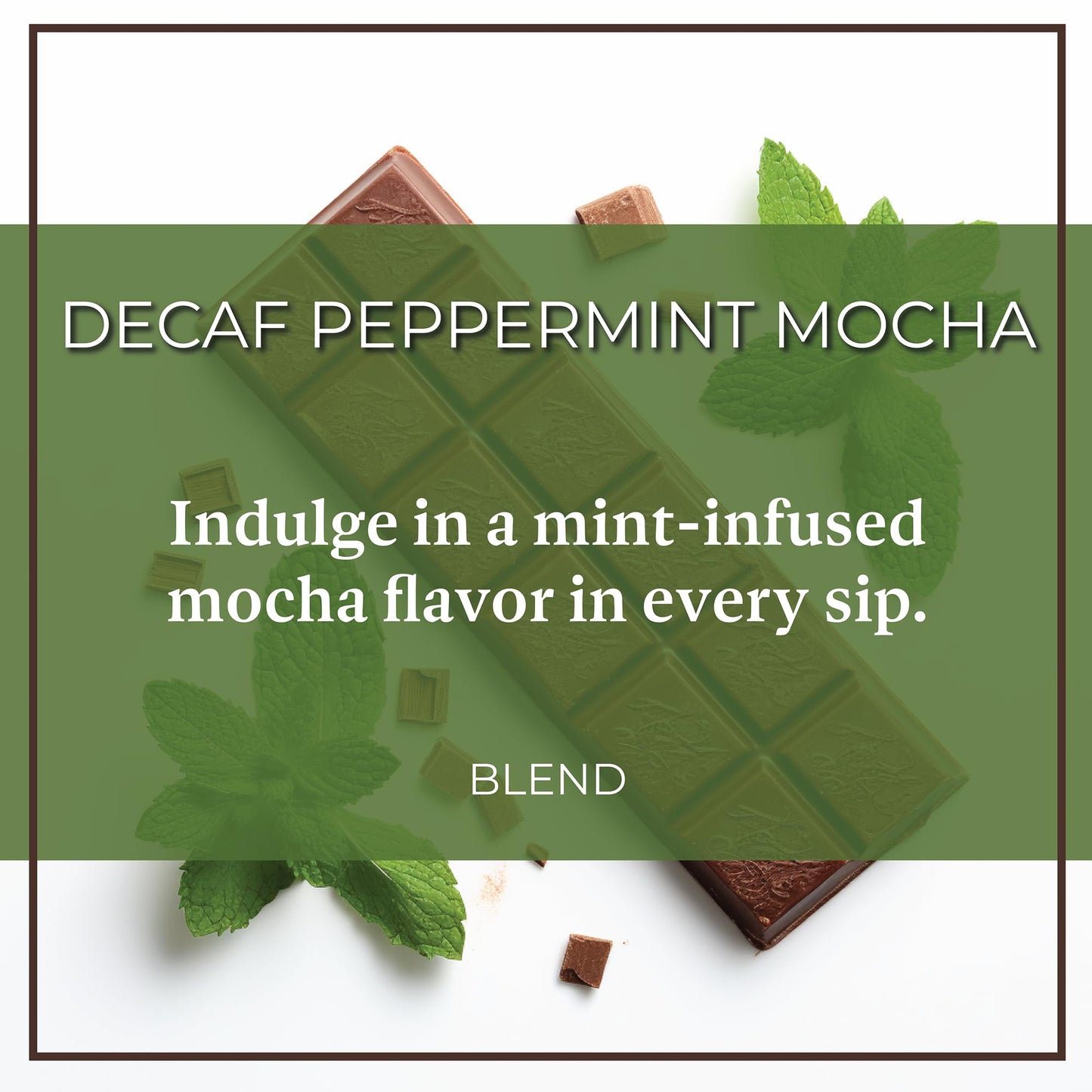 The Bean Organic Coffee Company Water Processed Decaf Peppermint Mocha, Medium Roast, Ground Coffee, 16-Ounce Bag, Café Molido Tostado Orgánico Descafeinado