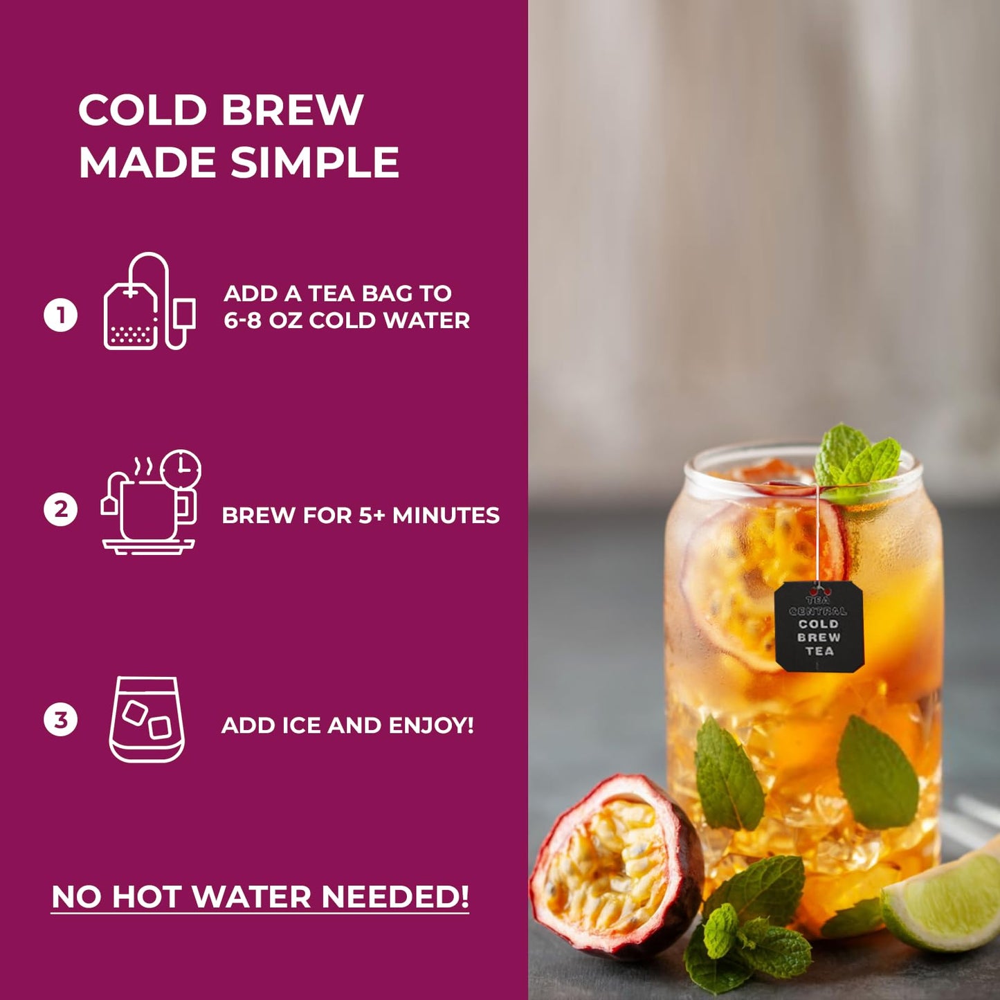 Life Plus Style Gourmet Tea Central Passion Fruit Iced Tea With Organic Ceylon Green Tea Refreshing Tea Beverages Natural Flavor
