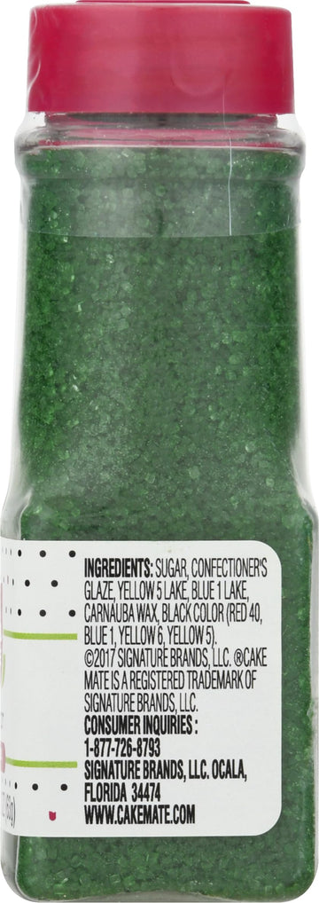 Cake Mate Green Crystal Sprinkles Decors - Edible Green Crystal Sugar Sprinkles For Cupcakes, Cakes, Cookies & Desserts - Perfec