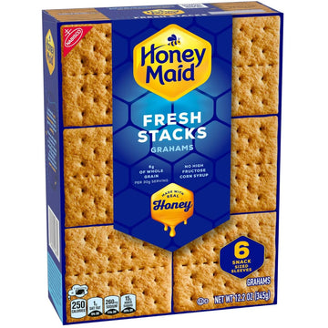 Honey Maid Honey Graham Crackers, Fresh Stacks Graham Bulk Snacks 1 Box Of 6 Stacks