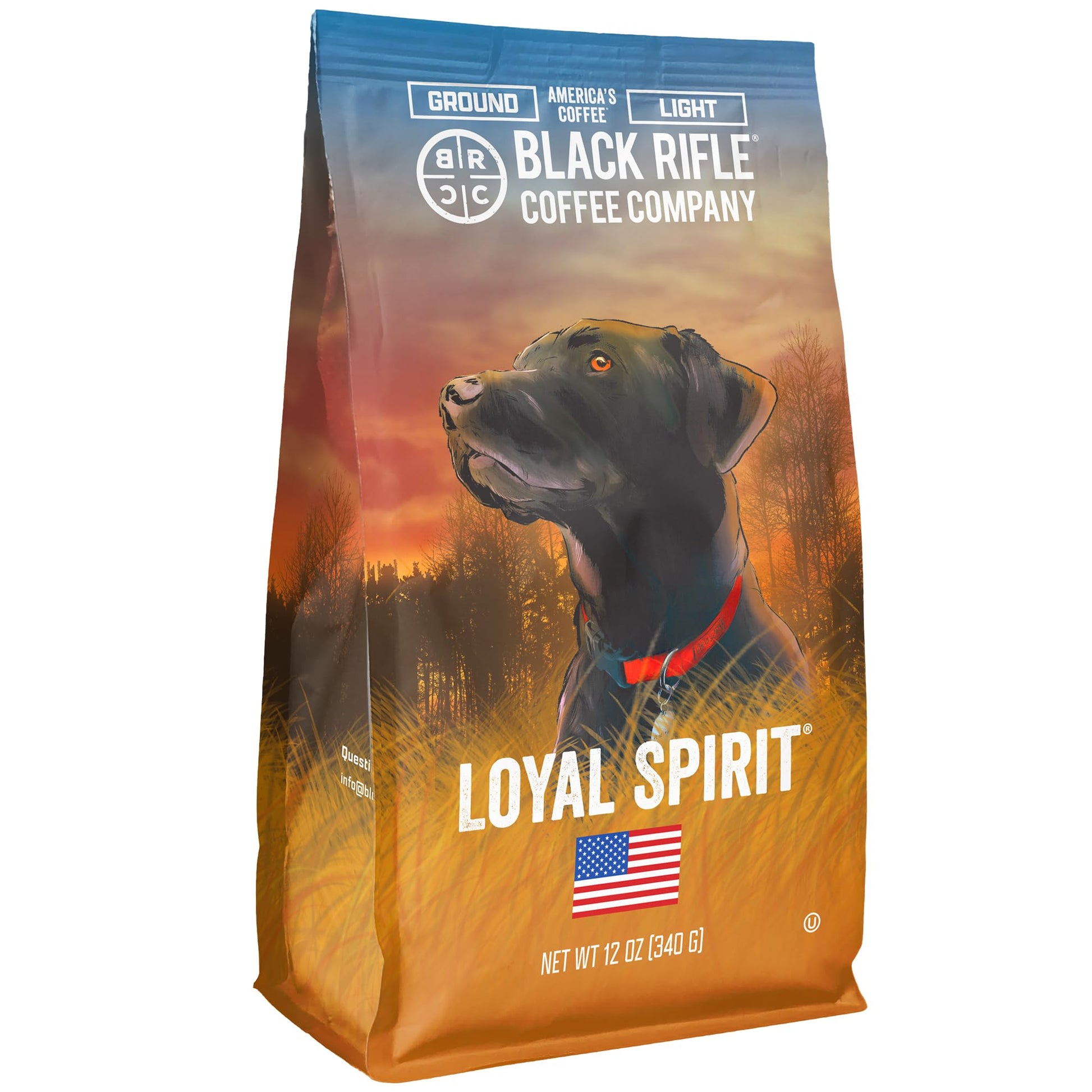 Black Equipment Coffee Company Loyal Spirit  12Oz Bag  Ground Coffee Light Roast - Roasted Blend Made From Arabica Beans - Colombian & Brazilian Beans - Veteran Founded & American Made