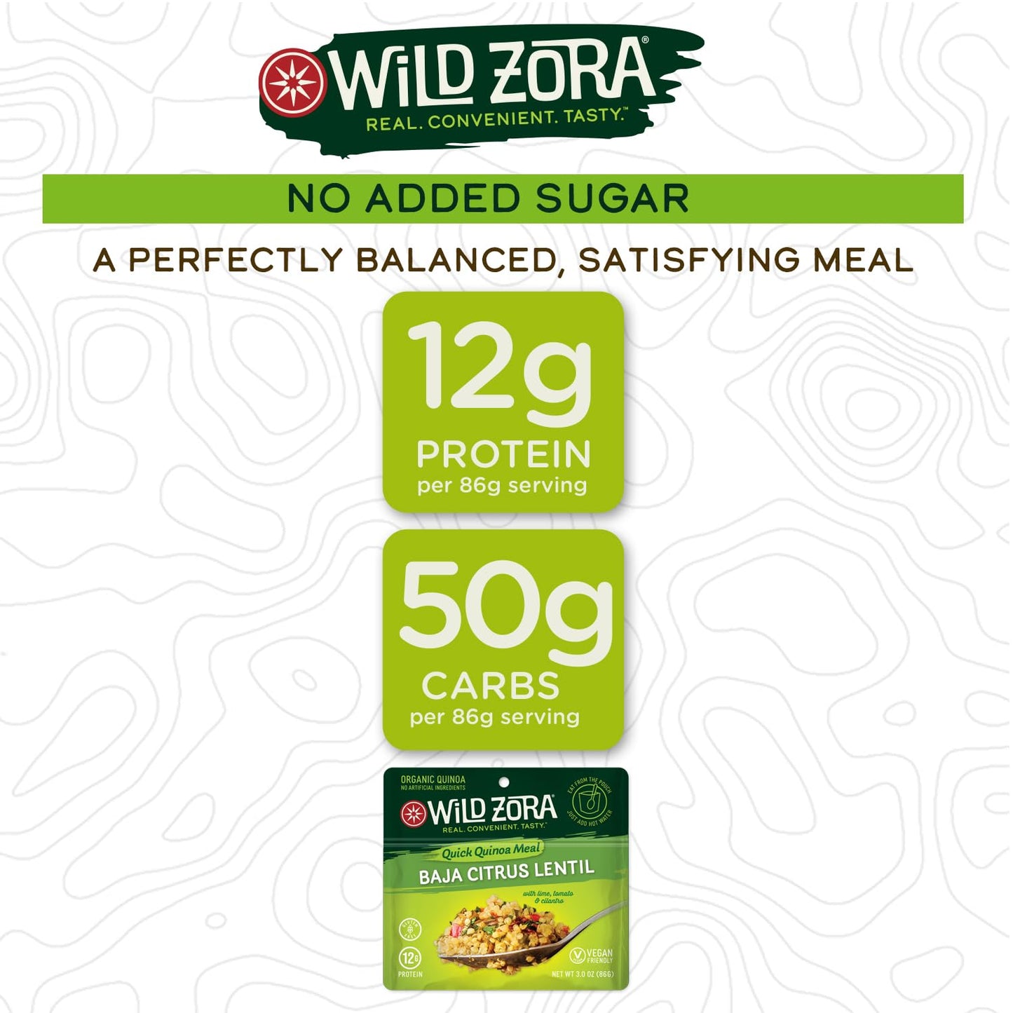 Wild Zora Instant Organic Quinoa Meals - Quick & Tasty Prepared Quinoa Bowls, Pantry Staples Gluten-Free Meal W/Lentils Plus 10G