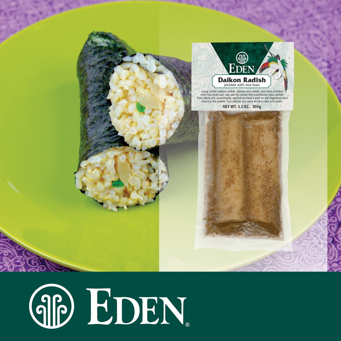 Eden Pickled Daikon Radish, Takuan-Zuke, Rice Bran And Salt Pickled, Nuka-Zuke, Traditionally Made In Japan, No-Msg, All Natural