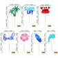 Rssta i Pineapple Cupcake Toppers - Green Glitter Donut Picks - 30 Pack - Summer Luau Decorations - Model XM339-2 - Plastic