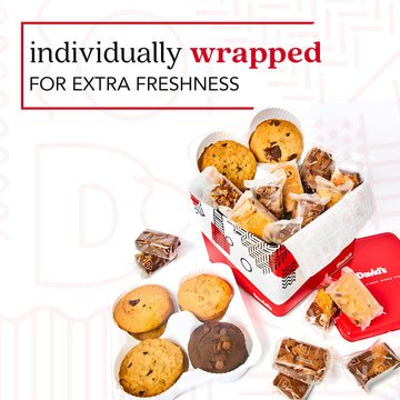 David'S Cookies 5Lb Assorted Cookies & Brownies Tin Gift Basket - Fresh-Baked Delicious Gourmet Treats For Sharing | Ideal Party