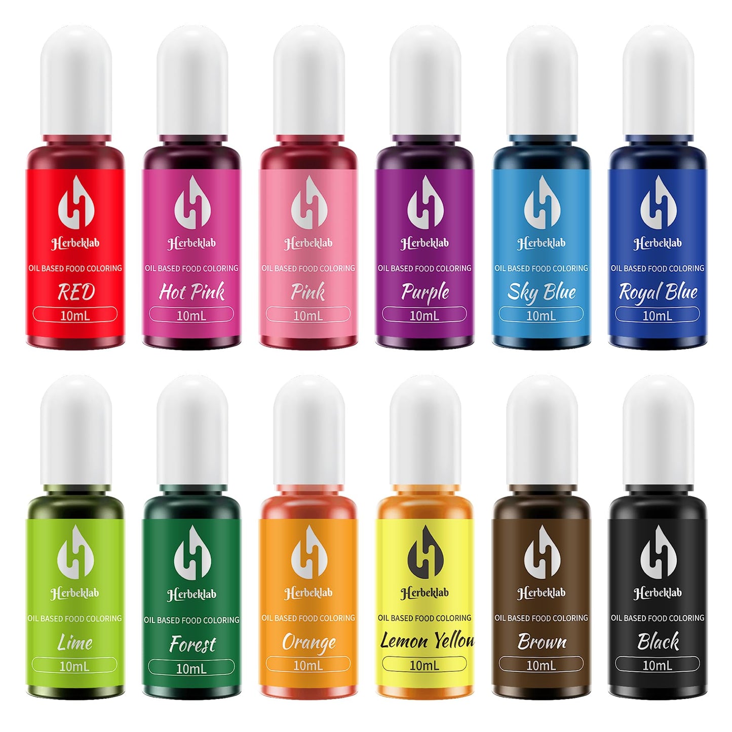 Oil Based Food Coloring For Chocolate Herbeklab 12 Colors X 10 Ml Concentrated Oil Food Dye For Melting Chocolate  Candy Melts  Cake Pops  Strawberries - 12 Mill