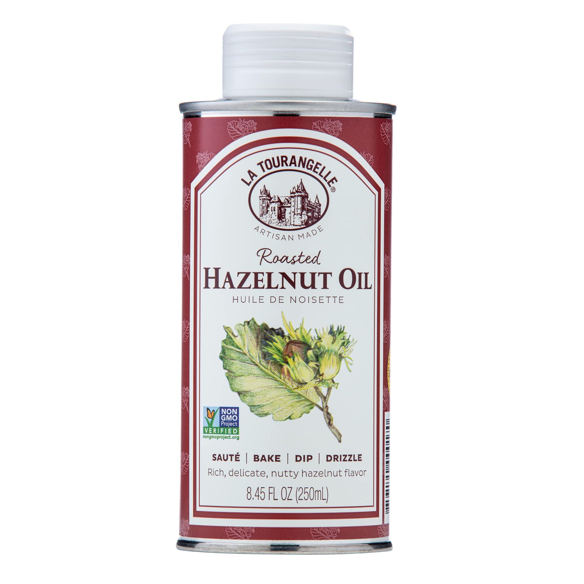La Tourangelle, Roasted Hazelnut Oil, High-Oleic Oil Great For Baking, Stir-Frying, And Vinaigrettes, 8.45 Fl Oz