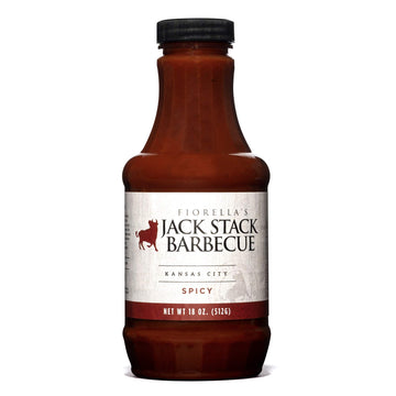Fiorellas Jack Stack Barbecue Kansas City BBQ Sauce 2 Pack - Original & Spicy, 18oz Bottles, 1.12 Pound