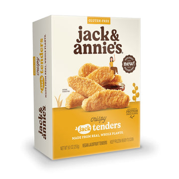 Jack & Annies Crispy Jack Fruit Tenders (9 oz, 8) - Delicious Plant-Based Meat Alternative - Vegan Jackfruit Chicken Tenders - 