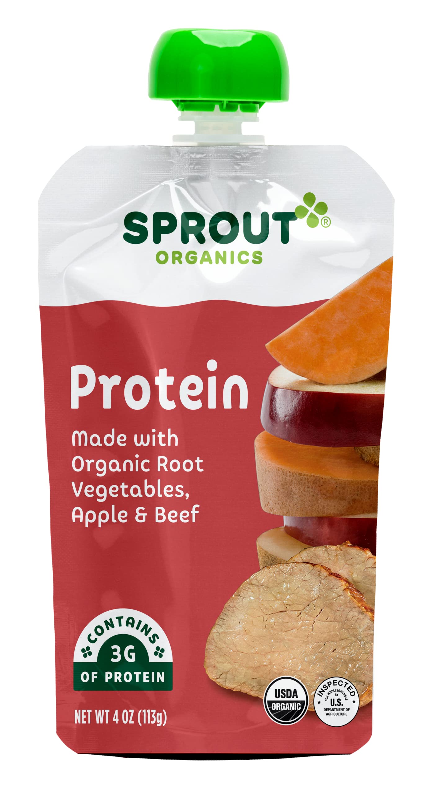 Sprout Organics Root Vegetables With Beef, 4 Oz Pouch