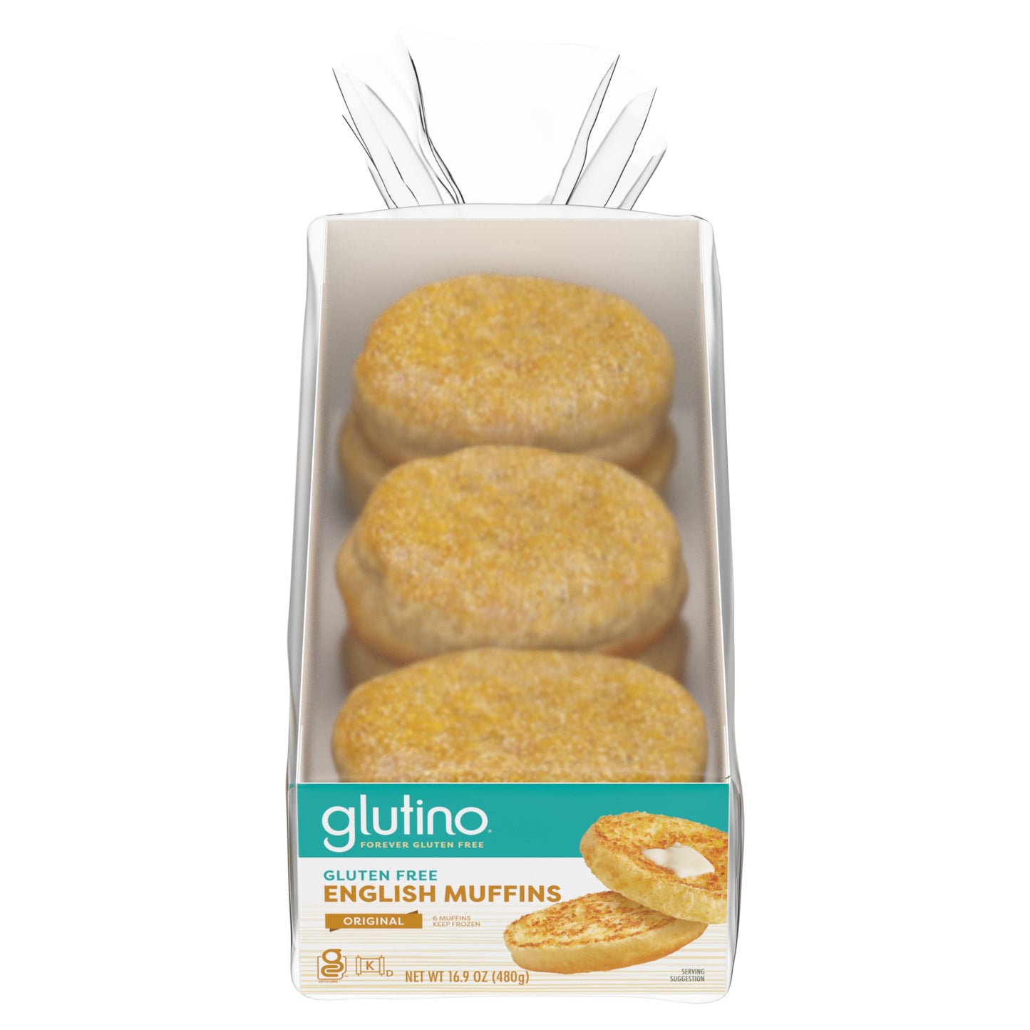 Glutino Gluten Free English Muffins, Original, 16.9 oz (frozen)