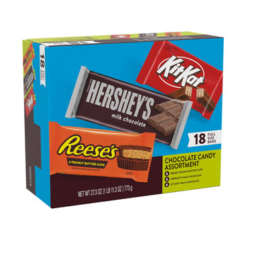 Hershey'S, Kit Kat And Reese'S Assorted Milk Chocolate Candy Variety Box, 27.3 Oz (18 Count)