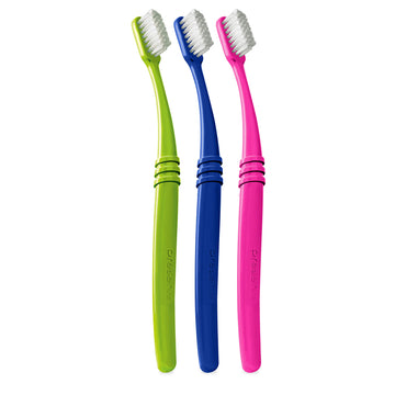 Preserve Eco Friendly Adult Toothbrushes, Made In The Usa From Recycled Plastic, Lightweight Paper Packaging, Medium Bristles, Colors Vary, 3 Count