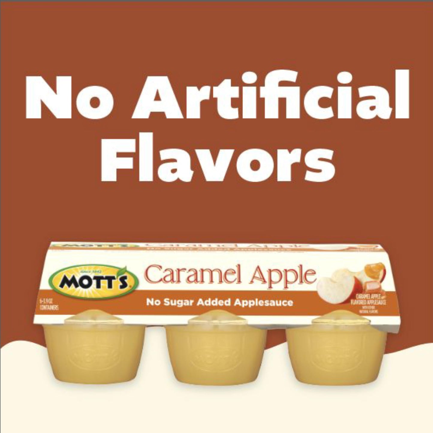 Motts No Sugar Added Caramel Apple Applesauce Cups, 3.9 oz cups, 72-count, Made With Real Fruit, Good Source of Vitamin C, On-th
