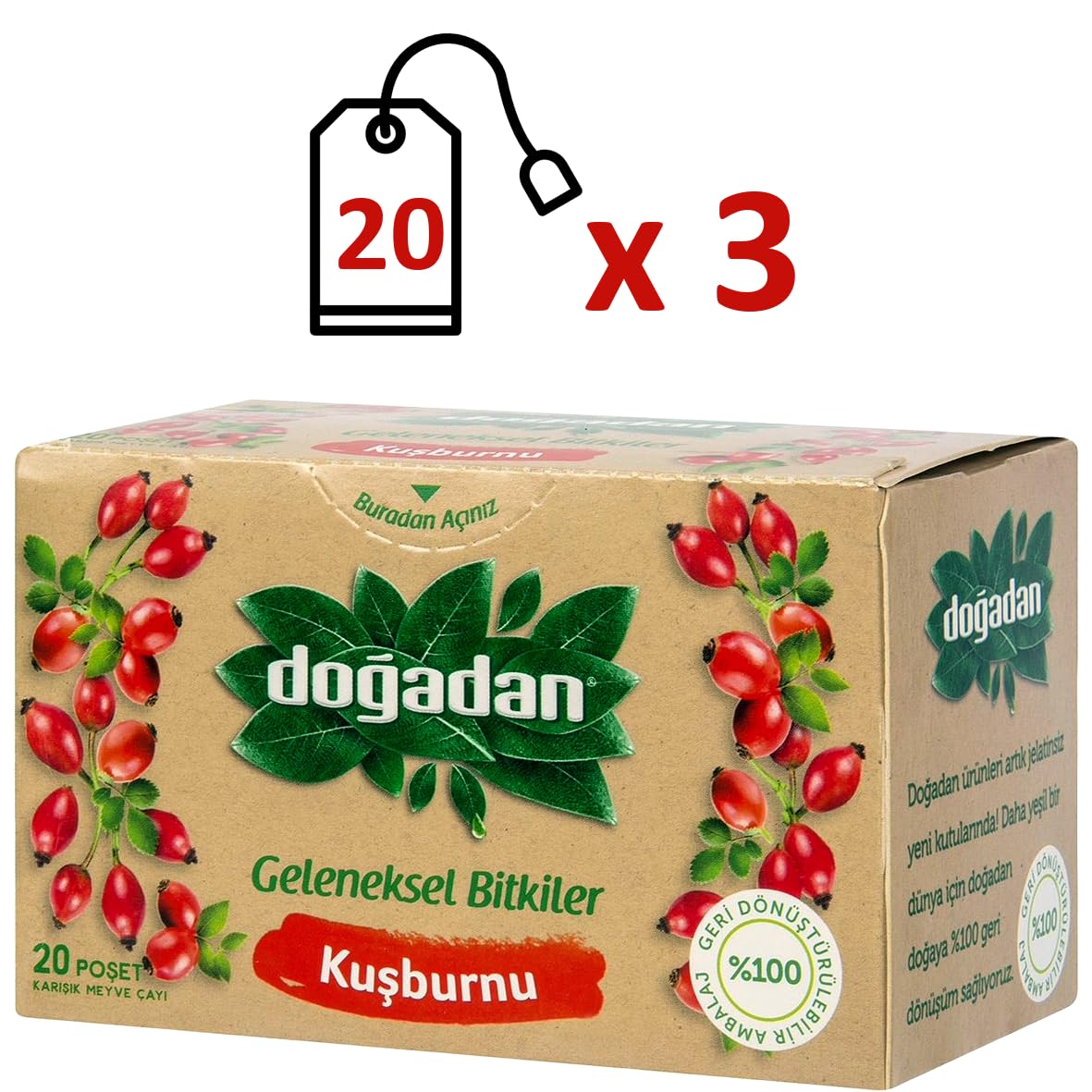 Dogadan Rosehip Tea (Pack Of 3)