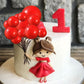 Rssta i Red Foam Balloons Cake Topper - 30 PCS Mini Balloons for Baby Shower, Kids Birthday, Wedding, Anniversary Cake Decorations