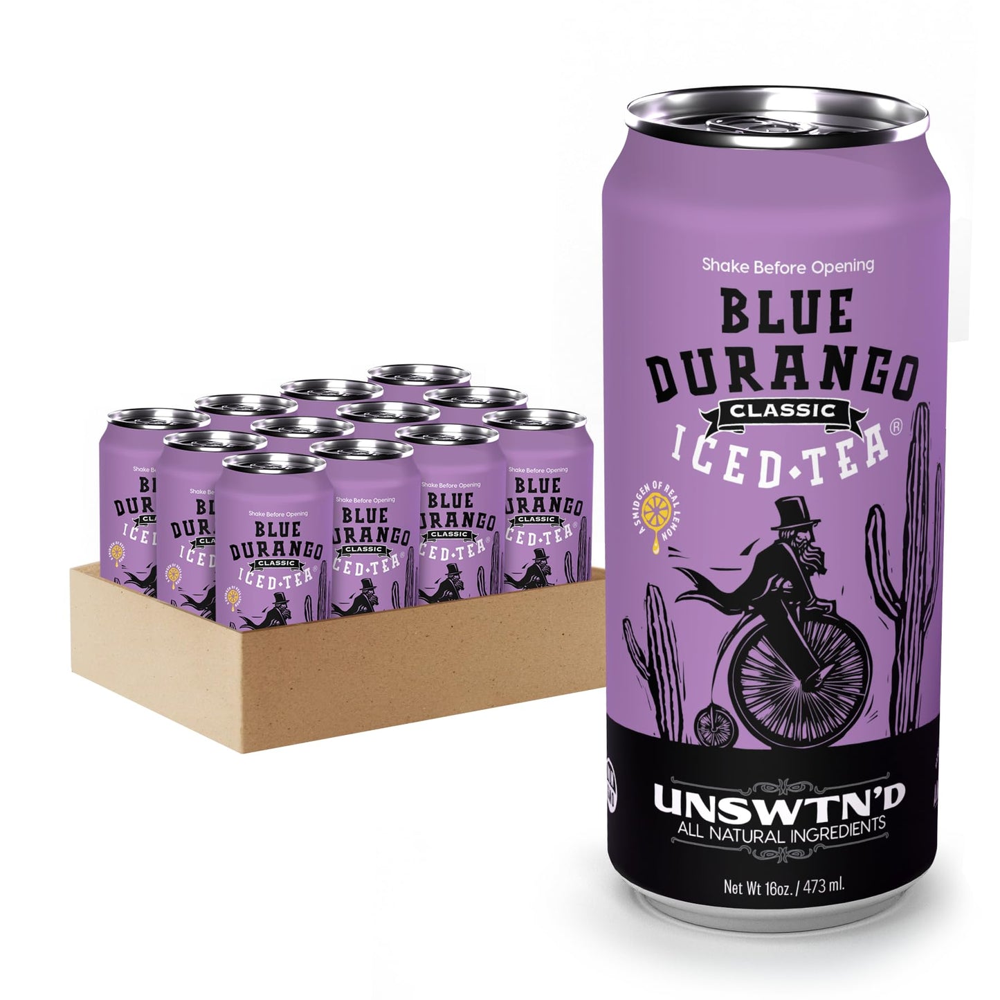 Blue Durango Iced Tea - Unsweetened Classic - Black Tea - Non-GMO, Gluten-Free - Zero Sugar Ice Tea - Natural Ingredient Ice Dri